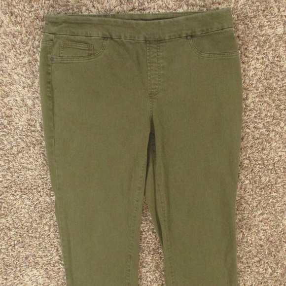 Chico's Jeans Women's 3 Green Pull On Jegging Ankle Stretch Denim - Picture 3 of 7